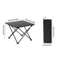 thumbnail image 3 of SUTENGDA Table de Camping Pliante en Fer Portable 15.7x13.8 Pouces avec Sac de Rangement Table Mini Légère d'Extérieur avec Structure de Support Croisé Installation Rapide Design à Dessus Roulé pour Pique-Nique Plage Bac, 3 of 8