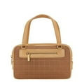 thumbnail image 1 of Pre-Owned Chanel Chocolate Bar Handbag Beige Brown Canvas Leather Women's CHANEL, 1 of 12