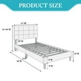 thumbnail image 2 of EBQOSK Single Tufted Upholstered Platform Bed Frame with Headboard Gray Twin, 2 of 7