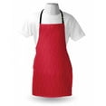 thumbnail image 4 of Abstract Apron, Contemporary Design of Horizontally Arranged Monotone Straight Drops, Unisex Kitchen Bib with Adjustable Neck for Cooking Gardening, Adult Size, Dark Pink and White, by Ambesonne, 4 of 4