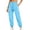 Light Blue, variant on Iugvhana Womens Casual Jogger Pants Textured Loose Fit Elastic Waist Drawstring Multi Pocket Outdoor Sports Hiking Travel Cargo Pants Khaki M