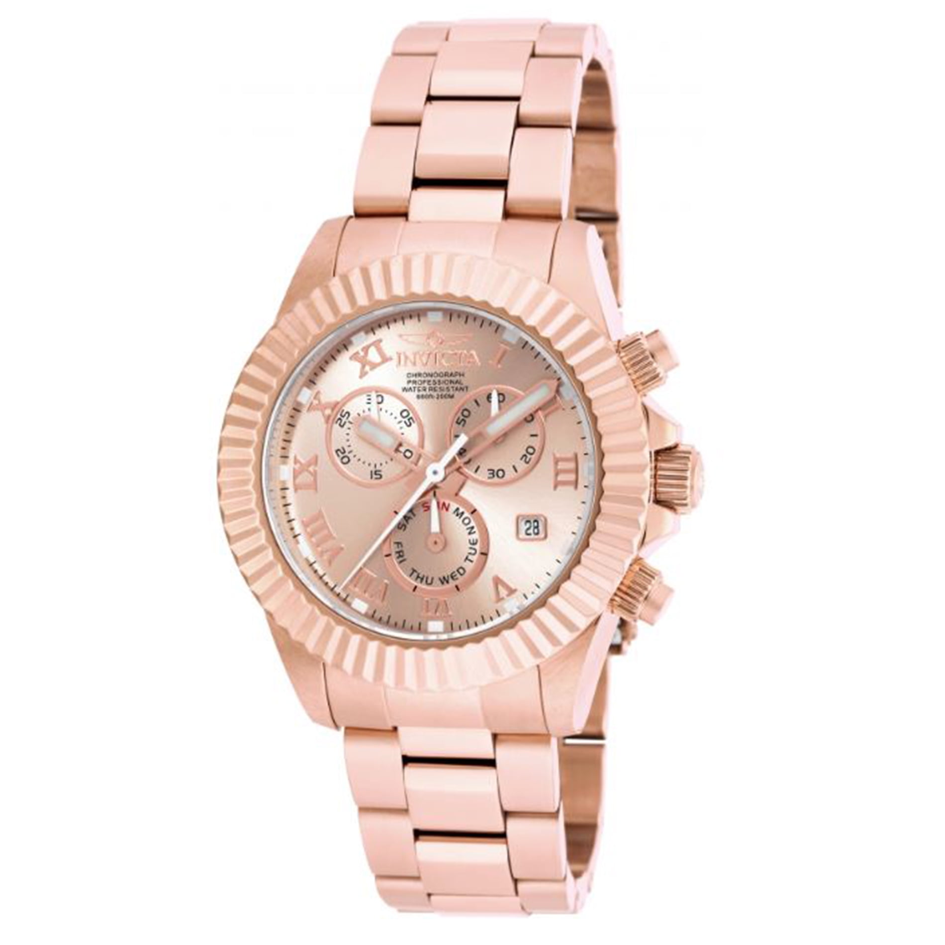 Invicta Women s 21416 Angel Analog Display Pink Heart Quartz Silver Watch Walmart
