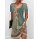 thumbnail image 2 of Vestido de manga corta con cuello redondo para mujer, vestidos florales bohemios de verano con estampado floral, 2 of 3