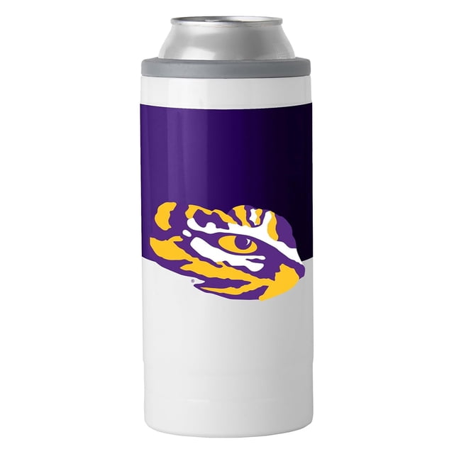 Logo Brands Ncaa Lsu Tigers Coolie De Lata Delgada De 12 Oz - Diseño De Bloques De Colores