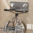 thumbnail image 5 of Wall Mounted Hair Dryer Holder, Non Perforated Hair Dryer Storage Rack Bathroom Wall Mounted Bracket for Home Hotel, 5 of 6