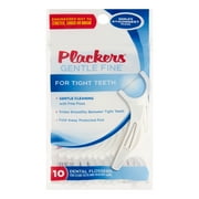 Plackers Dental Flossers, Fine, 10 Ct