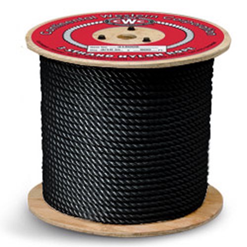 CWC 3Strand Nylon Rope 3/8" x 600 ft., Black