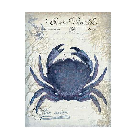 Fab Funky 'Seaside Postcard Cream V' Canvas Art