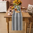 thumbnail image 2 of Black Line Striped Table Runner 72 Inches, Farmhouse Modern Geometric Stripes Bed Runner Dresser Scarves Tabletop for Indoor Outdoor Parties/Ceremony/Banquet, 16" x 72", 2 of 9