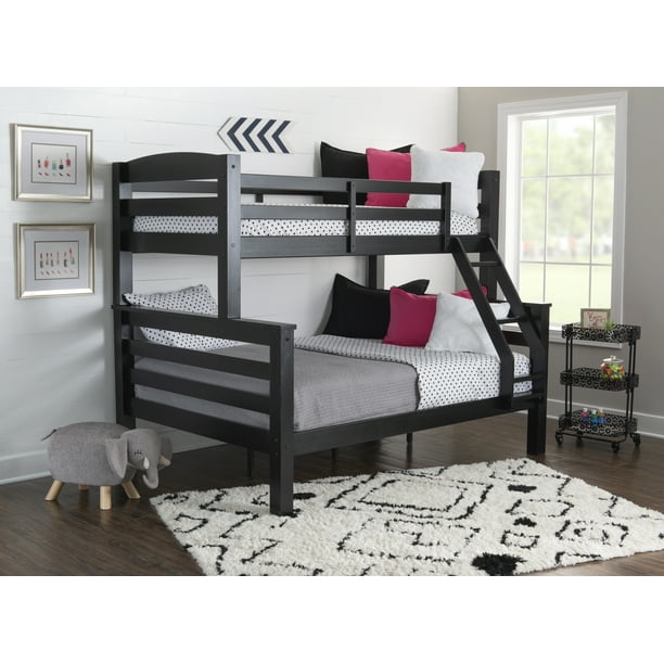 Powell Levi Twin Over Full Convertible, Black Bunk Beds Twin Over Twin