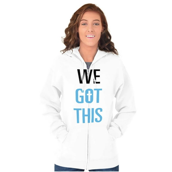 We Got This Religious Jesus Christ Zip Up Hoodie Men's Women's Brisco Brands S