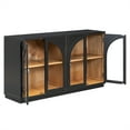 thumbnail image 3 of Yesfashion Sideboard Buffet Cabinet With 4 Doors, Retro Style Storage Cabinet With Metal Handles & Adjustable Shelf, Console Table For Kitchen Dining Room Living Room, 3 of 9
