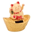 thumbnail image 3 of Estatua de escultura de gato de la suerte con energía solar, energía solar, gato de la suerte, dinero de la suerte, gato para decoración del coche, mano ondeando, gato de la suerte, decoración del hogar, resultados impresionantes, 3 of 8