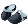 thumbnail image 2 of Tfken Garden Clogs Slippers For Kids Girls Boys Eva Swivel Ankle Strap Toddler Sandals Navy Size 18-24 Months, 2 of 5