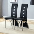 thumbnail image 1 of Noble House Modern Minimalist 2-Piece Dining Chair Set - Black Saddleback, 1 of 10