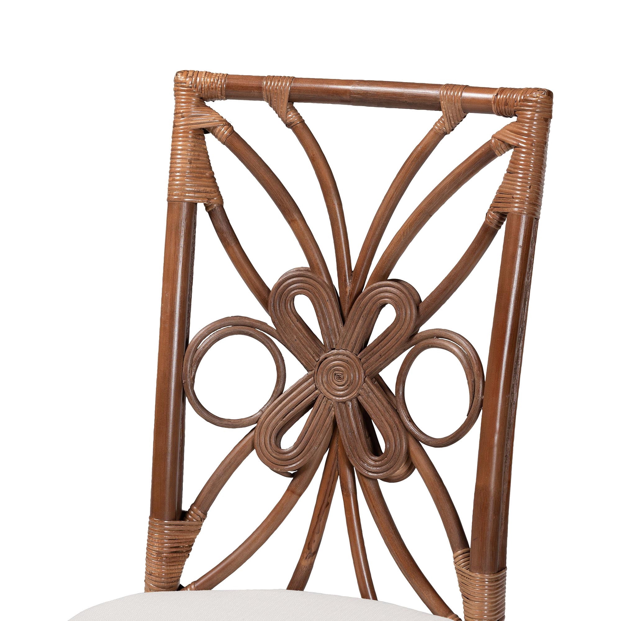 bali & pari Brama Boho Dining Chair, Light Brown