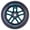 Black/Blue, variant on Oath Binary Wheels - 30mm Wide Titanium and Gold