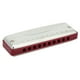 thumbnail image 3 of Armónica de blues BRI de acero inoxidable 10 agujeros color Rojo, 3 of 10