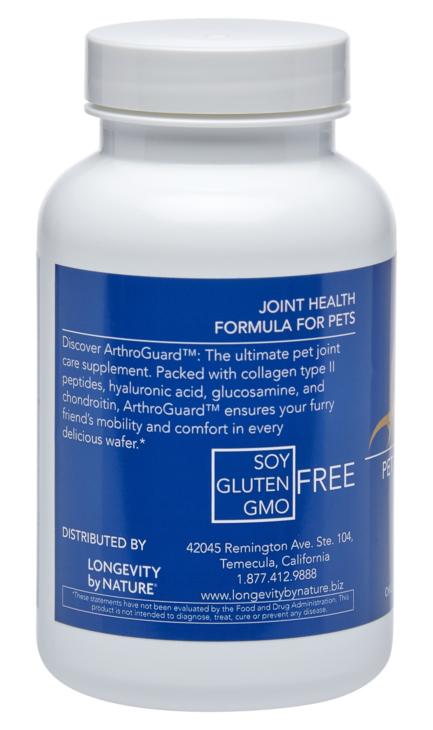 Longevity by Nature ArthroGuard Dog Joint Collagen Type 2 Pet Wafers, 90 Count