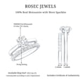 thumbnail image 6 of Rosec Jewels Moissanite Wedding Engagement Ring Set - 1 Carat Engagement Ring with Wedding Band - D-VS1 Grade Certified, 14K White Gold, US 9.00, 6 of 7