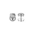 thumbnail image 3 of 01 Pair/Set 18G Viking Rune Round Stud Earrings for Women Men 316L Stainless Steel Cartilage Tragus Helix Piercing Jewelry, 3 of 5