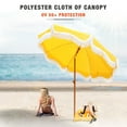 thumbnail image 5 of Alpha Joy 7FT Outdoor Parasol Beach Umbrella Fiberglass Ribs Umbrella with Tassel, Yellow, 5 of 10