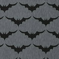 thumbnail image 2 of Simply Daisy Bat Colony Steel Gray Halloween Chenille Area Rug, 5' Round, 2 of 5