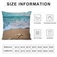 thumbnail image 5 of BCIIG  Throw Pillow Cover Seashell Starfish Sand Teal Seawater Beach Pillow Case  Decorative  Cushion Cover for Sofa Couch Bed 20x20in, 5 of 5