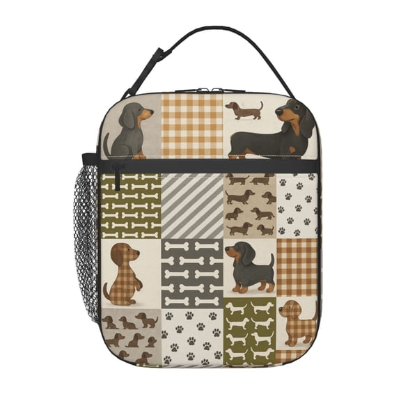 Dachshund Dog Cute Lunch Bag Portable Thermal Lunch Box for Men and Women