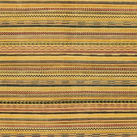 Ahgly Company Indoor Square Abstract Orange Abstract Area Rugs, 8' Square