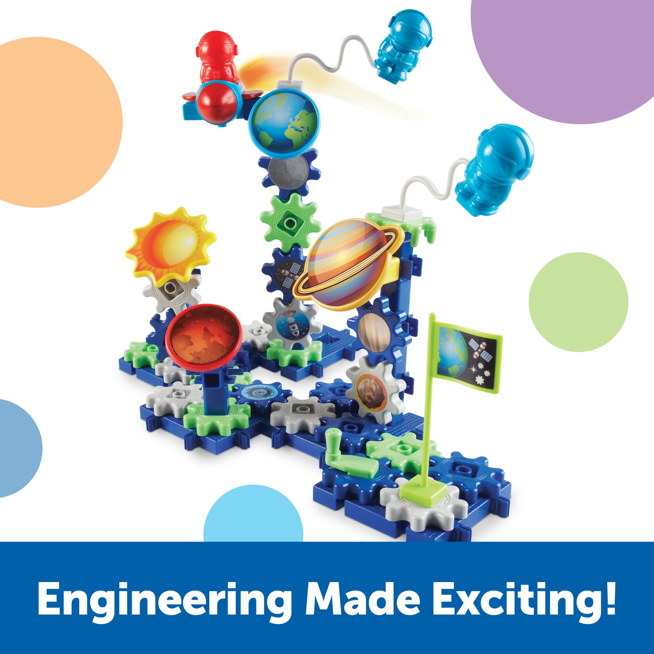 Learning Resources Gears! Gears! Gears! Space Explorers Building Set, Space Toys for Kids, Ages 4+