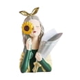 thumbnail image 1 of Florero de niña decoración estatua figura de niña Macarena Oro 25 cm x 13 cm x 34 cm, 1 of 8