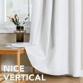 thumbnail image 7 of Linen Curtains 100% Blackout Curtains for Bedroom 84 inch Long Full Light Blocking Nature Linen Blended Window Curtains for Living Room Nickel Grommet (2 Panels, Heathered White), 7 of 7