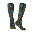 thumbnail image 4 of Daiia Sports Socks Happy Father Day Printed Novelty Crew Socks for Men Women Knee High Socks Cotton Socks Soft & Breathable Support Unisex Socks, 4 of 9