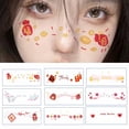 thumbnail image 3 of Autocollants Visage Nouvel An Maquillage Imitation Imperméable et Longue Durée, 3 of 9