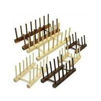 Brand Clearance!Bamboo Wooden Dish Rack - Plate Rack Stand Pot Lid Holder, Kitchen Cabinet Organizer for Bowl, Cup, Cutting Board and more