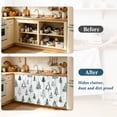 thumbnail image 4 of Christmas Tree Sink Skirt 11"Wx13"L,Dustproof Under Sink Curtain with Self Adhesive Tape,Xmas Green Cartoon Tree Snowflakes Farmhouse Cabinet Curtain Cover for Bathroom Vanity,Kitchen Storage Shelf, 4 of 9