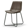 thumbnail image 3 of Set of 2 Barnard Natural Wooden Dining Chair with Rattan Back and Chrome Legs, 3 of 4