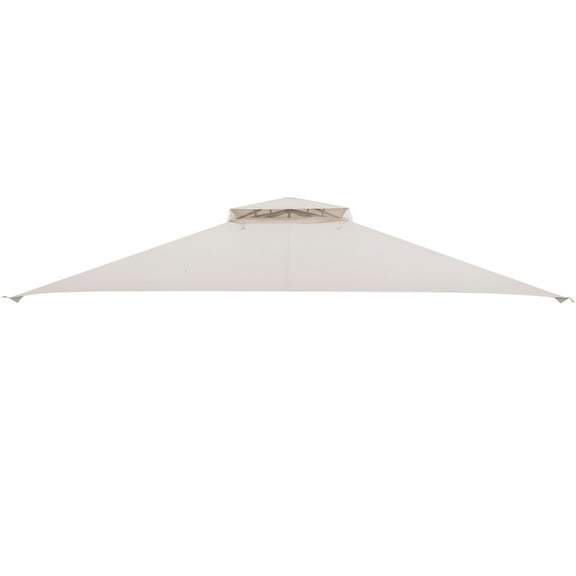 WgoodW 10' x 12' Patio Gazebo Replacement Top Cover – 2-Tier Canopy, CPAI-84 Certified for Fire Safety | Weather-Resistant, UV-Protective Beige Fabric