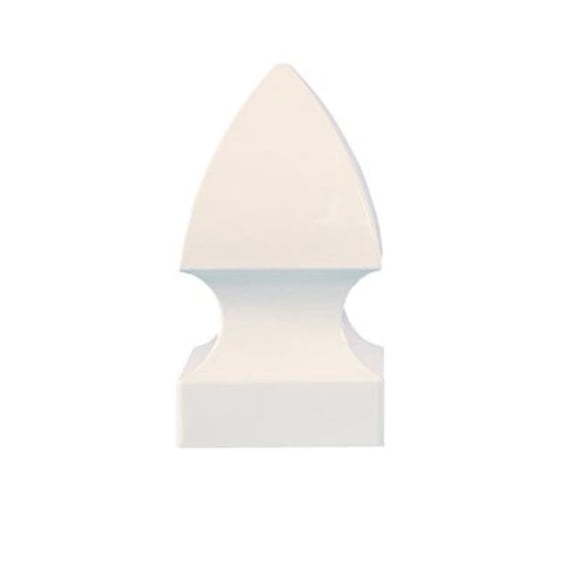 Capuchons Chic Gothique en PVC pour Poteau 5X5 - Blanc