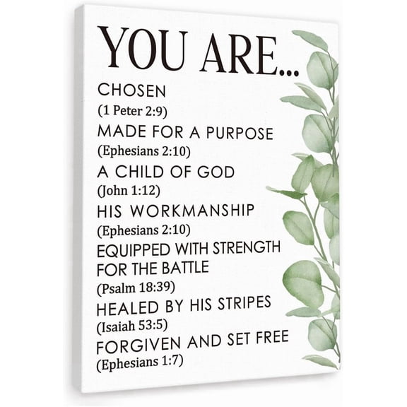 You Are Chosen Bible Verse Christian Framed Canvas Wall Art Decor, Bible Verse Scripture Print, Inspirational Religious Wall Decor Gift