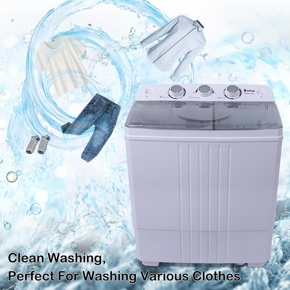 Portable Mini Compact Twin Tub Washing Machine Washer Spin Dryer 17.6lb 