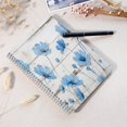 thumbnail image 4 of Spiral Notebook,College Ruled Journal,8.26" x 5.71" 50 Sheets/100 Pages,2 Pack - Handpainted Blue Cosmos Flowers on White Wood Panel Wall, 4 of 7