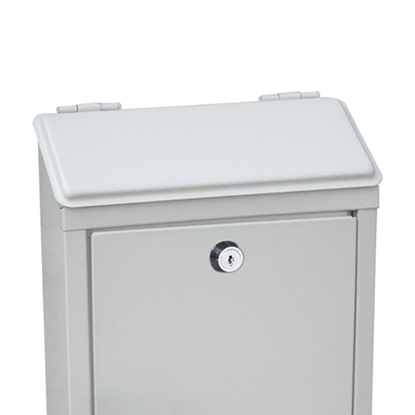 WeHere Wall Mount Mailbox – Large Lockable Galvanized Steel, USPS Flag, Weatherproof Outdoor Postbox