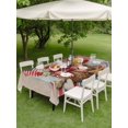 thumbnail image 4 of Outdoor Tablecloth with Umbrella Hole for Patio/Picnic/Party/Camping, Independence Day Waterproof Table Cloth Rectangle Table Cover Washable, Vintage Floral 250th American Flag (60"x 84"), 4 of 9