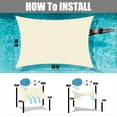 thumbnail image 6 of YEAHOME Rectangle Sun Shade Sail 10'x13' Waterproof Beige UV Block Sunshade for Backyard Yard Deck Patio Garden Outdoor Activities and Facility, 6 of 10