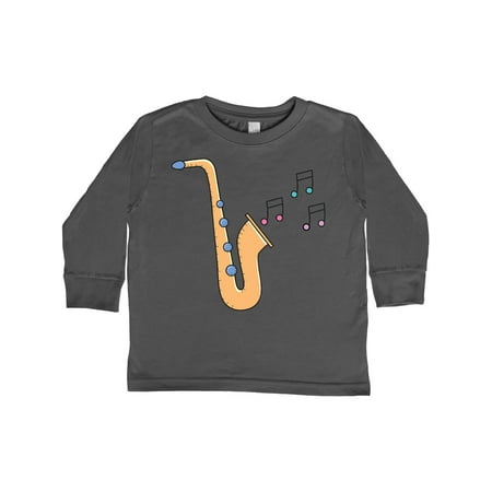 

Inktastic Saxophone Player Music Gift Gift Toddler Toddler Girl Long Sleeve T-Shirt