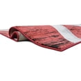 thumbnail image 4 of HR Abstract Rugs Luxury Livingroom Carpet Modern Contemporary 5x7 red Area Rug Ultra-Soft, Shed Free Stain Resistant Swirls Red/Silver/Gray/White 5' x 7', 4 of 6
