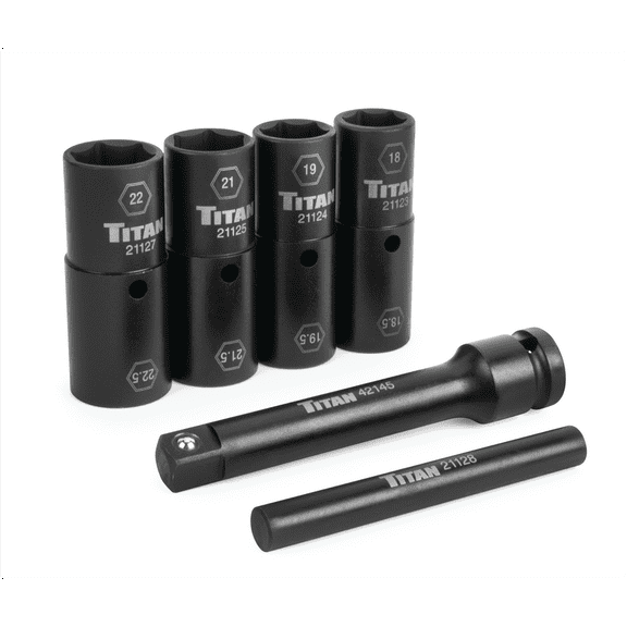 Titan 6 pc. 1/2 in. Drive Half-Size Flip Socket Set