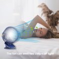 thumbnail image 6 of Yunuuuoa USB Rechargeable Clip Fan with LED Light 3 Speed Adjustable Portable Desk Fan for Home Office Travel Camping Quiet Strong Airflow 720° Rotation, 6 of 6